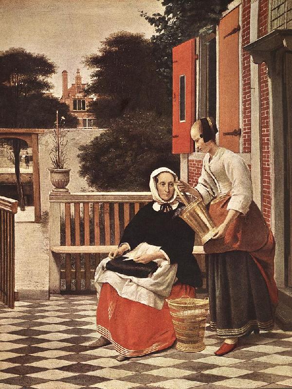 HOOCH, Pieter de Woman and Maid sg France oil painting art